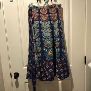 Darn Good Yarn Cotton Sari Maxi Skirt